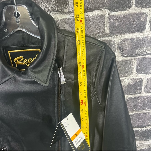 REED EST. 1950 Women's Jacket Genuine Lambskin Leather Biker Fashion Coat - Picture 16 of 16